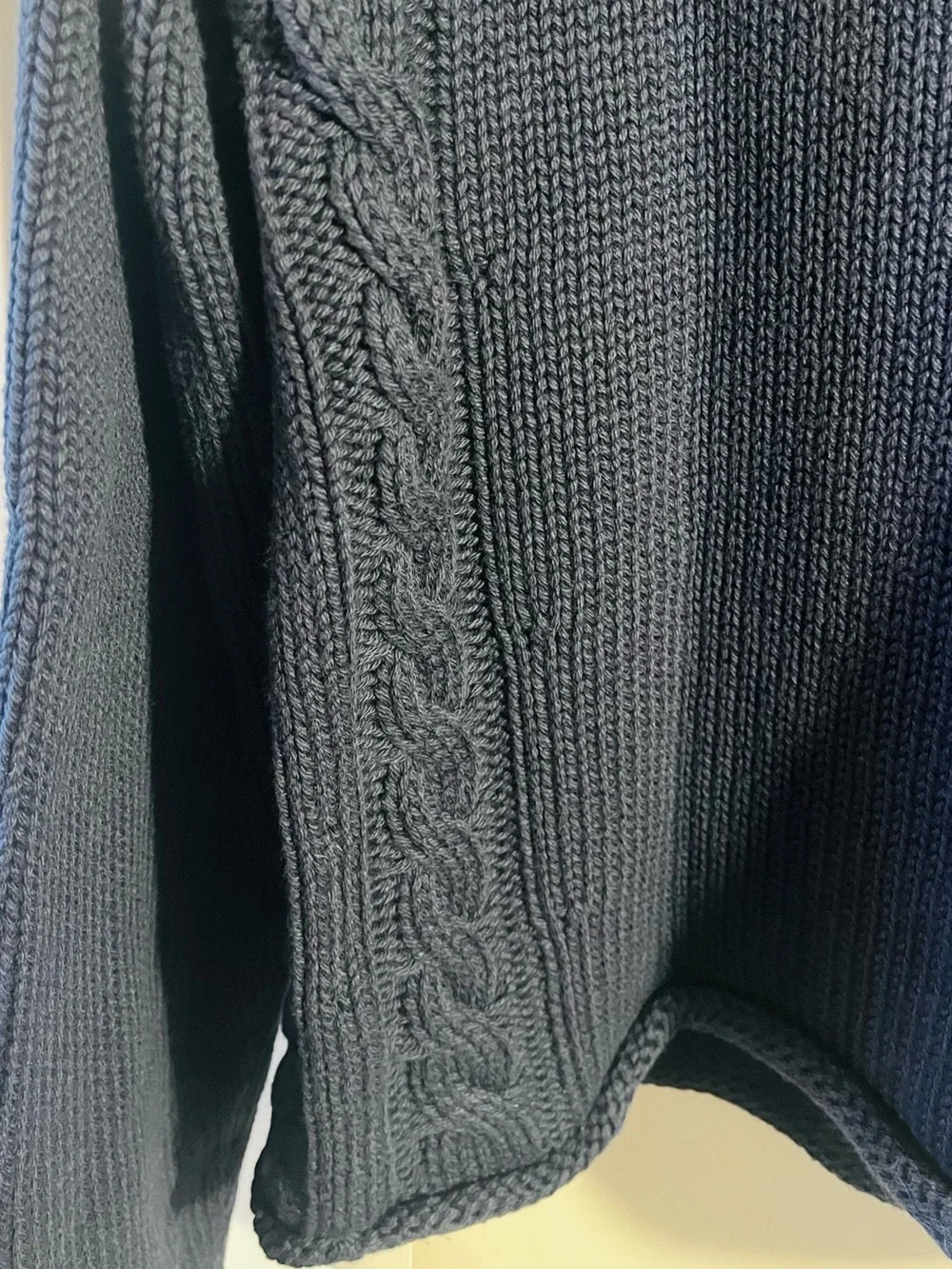J. Crew Rollneck Reversible Cardigan 100% Cotton Knit Navy Sweater, NWT, Sz XL